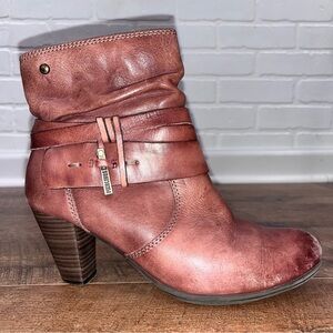 Pikolinos Verona Ankle Booties in Rioja Leather